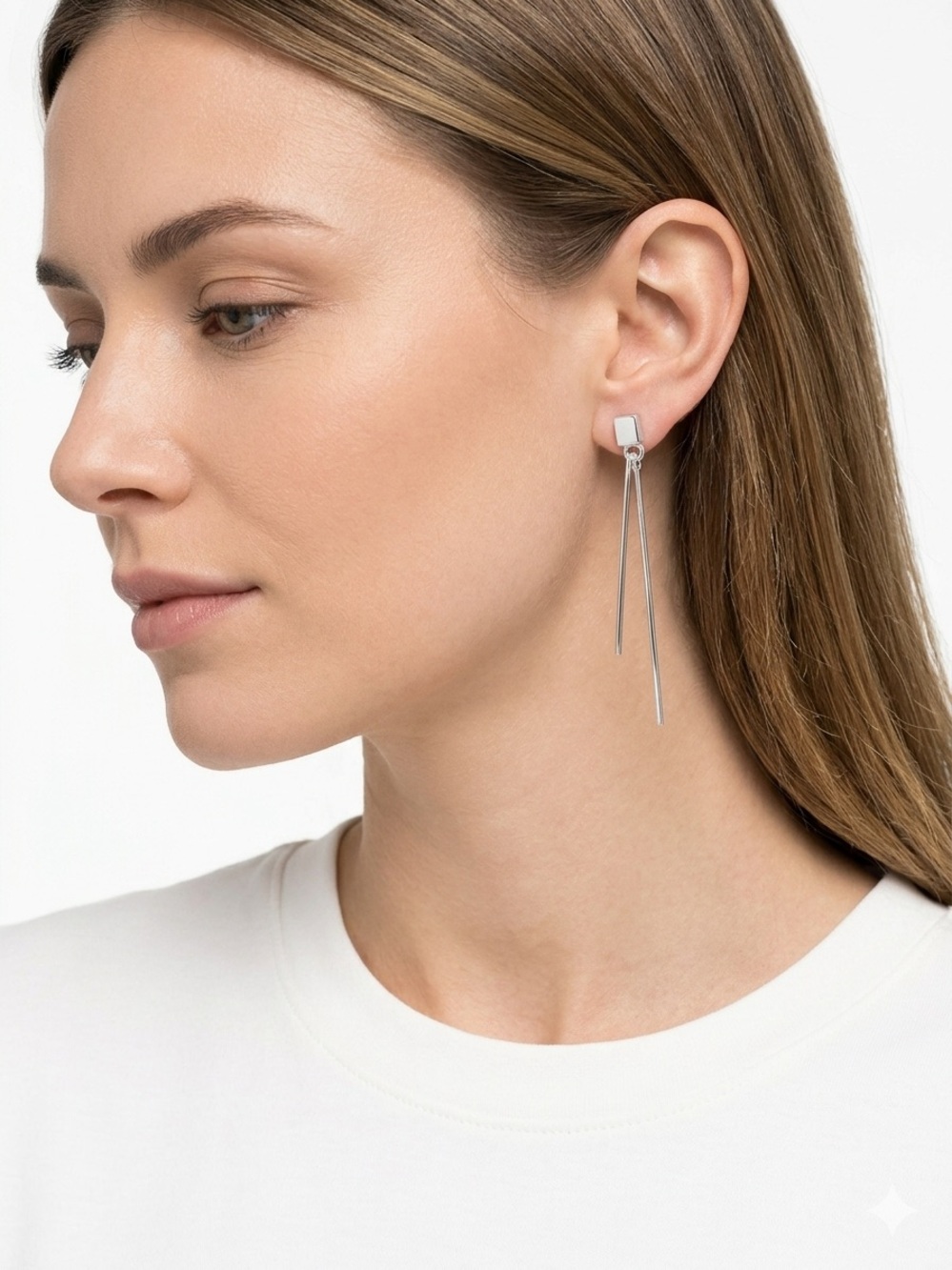 Playa 1a Ley Sterling Silver Drop Earrings 2” Long NIB $50